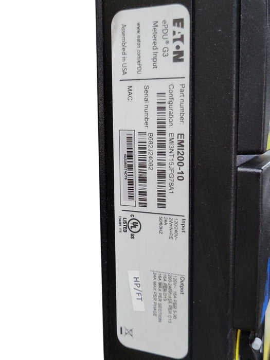 Eaton EMIT10-10 Eaton EMIT10-10 power distribution unit (PDU) READ Q_