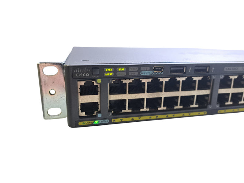 Cisco WS-C2960X-48FPS-L V06 | 48 Port Gigabit PoE+ 740W Switch | 4x SFP