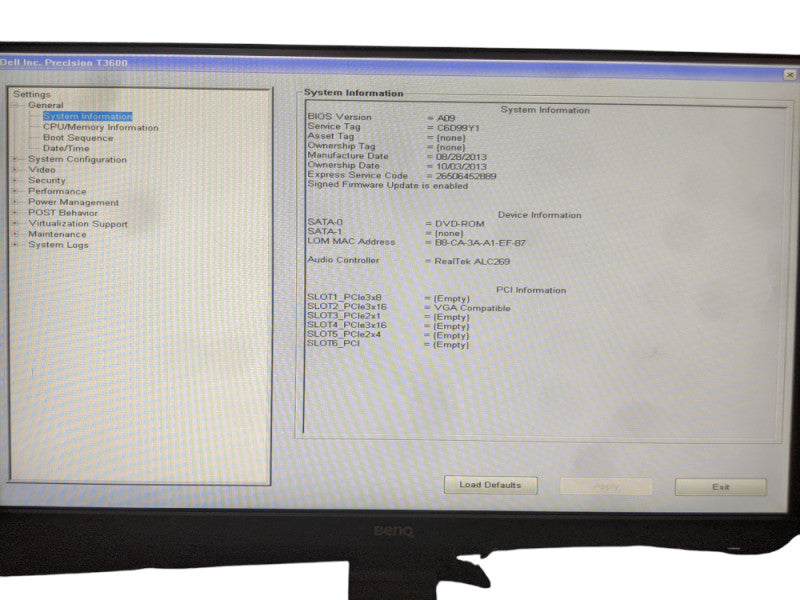 Dell Precision T3600 | Xeon E5-1607 0 | 16GB DDR3 | No HDD | PERC H310