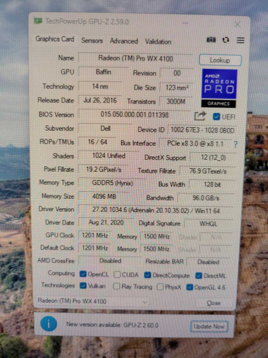 AMD RADEON PRO WX 4100 4GB PCIE LOW-PROFILE %
