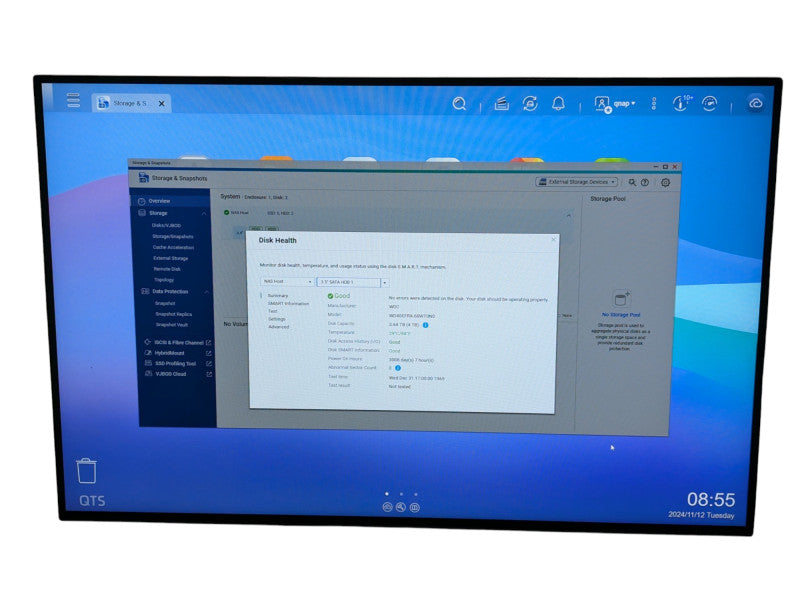 QNAP 2 Bay NAS TS-251+ with 2x 4TB HDDs installed  -
