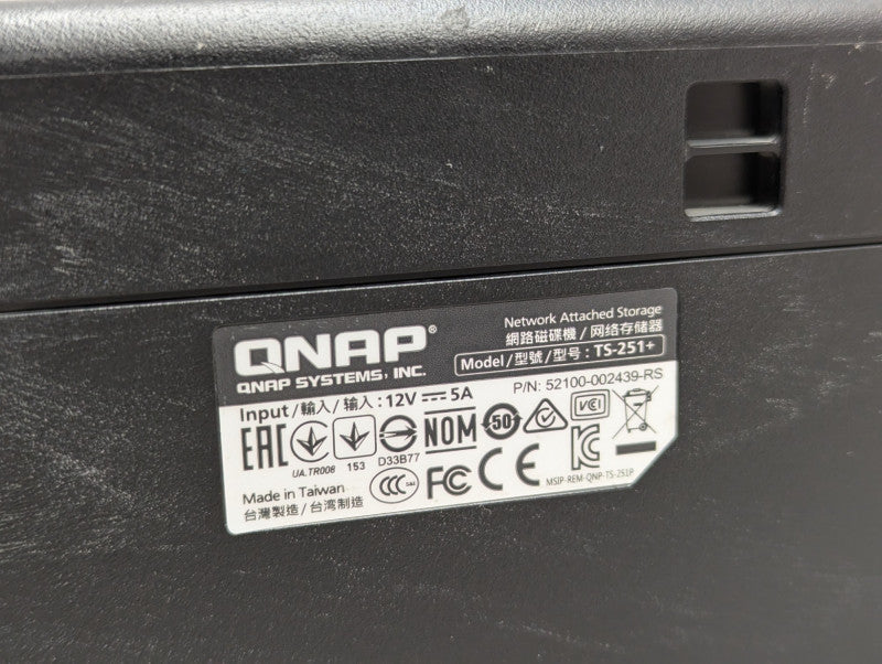 QNAP 2 Bay NAS TS-251+ with 2x 4TB HDDs installed  -