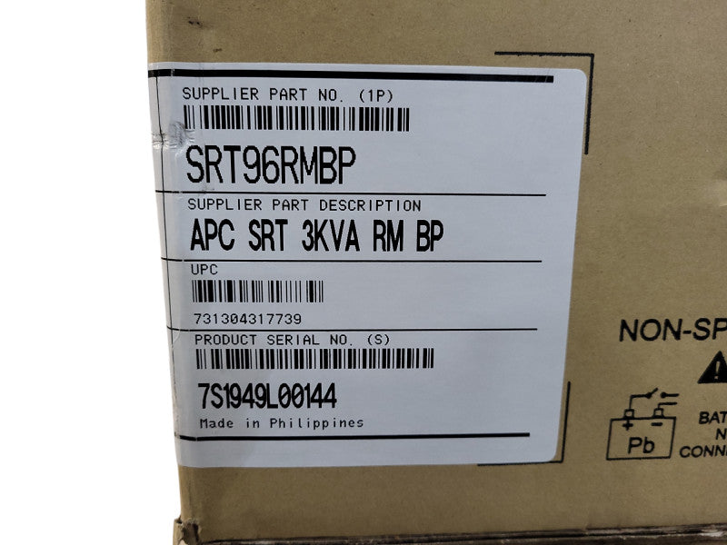 Open Box APC Smart-UPS SRT 96V 3kVA RM Battery Pack SRT96RMBP Q$