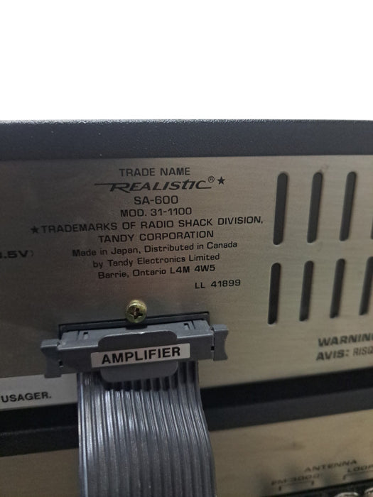 Vintage Realistic SA-600 Stereo System W/ Amplifier, Tuner and Cassette Deck