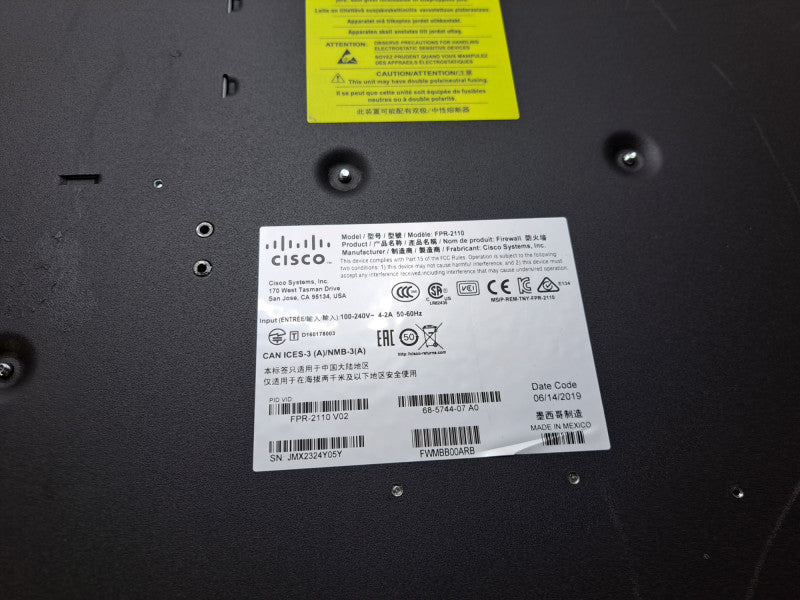 Cisco FPR-2110 | Firewall Security Appliance w/ FPR2K-SSD100 *READ*