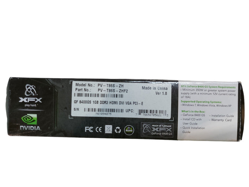 XFX Nvidia GeForce 8400 GS Graphic Card 1GB DDR3 PCIE 2.0 | HDMI | VGA | DVI