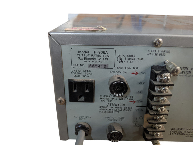 TOA 900 Series Power Amplifier P-906A Amp | *READ*