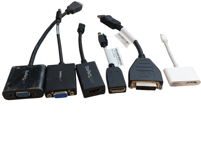 Assorted DP, HDMI, VGA, DVI Connectors - 20 PCS
