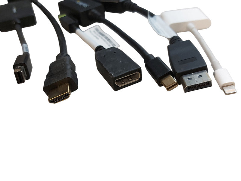 Assorted DP, HDMI, VGA, DVI Connectors - 20 PCS