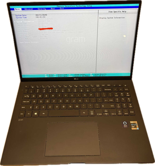 LG Gram 16Z95P i7-1195G7 16GB RAM Faulty LCD For Parts/Repair READ!  Lap200