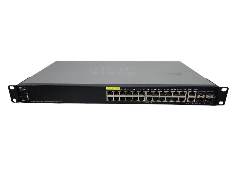 Cisco SF350-24P 24-port PoE Managed Ethernet Switch !
