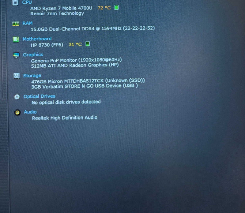 HP ProBook 455 G7 AMD Ryzen 7 4700U@2GHz 16GB RAM 512GB SSD  Lap200