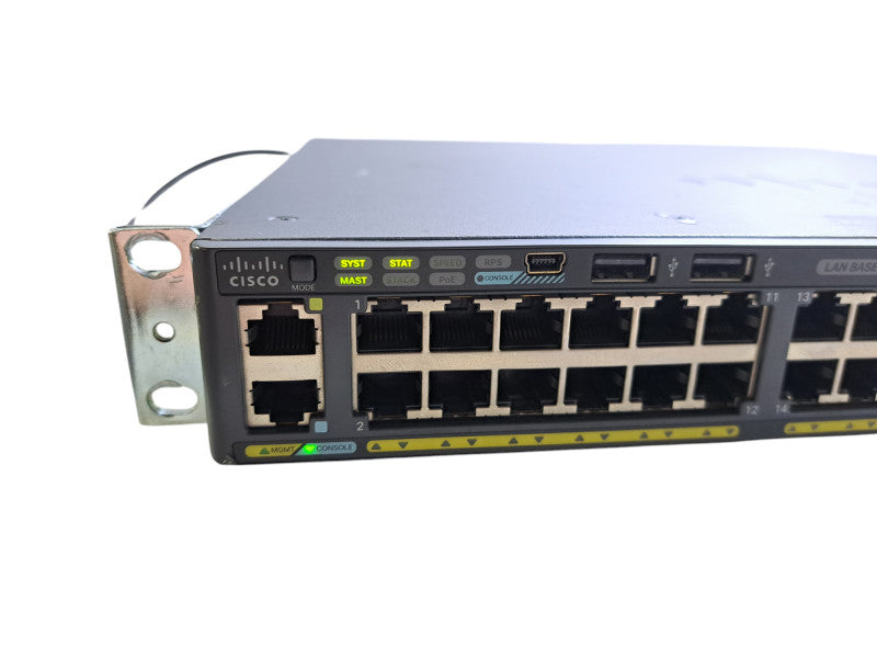 Cisco WS-C2960X-48FPS-L V06 | 48 Port Gigabit PoE+ 740W Switch | 4x SFP