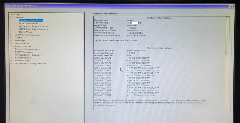 Dell Precision T7910, 2x Xeon E5-2630v3 2.4GHz 64GB DDR4 1TB SSD Quadro K2200 _