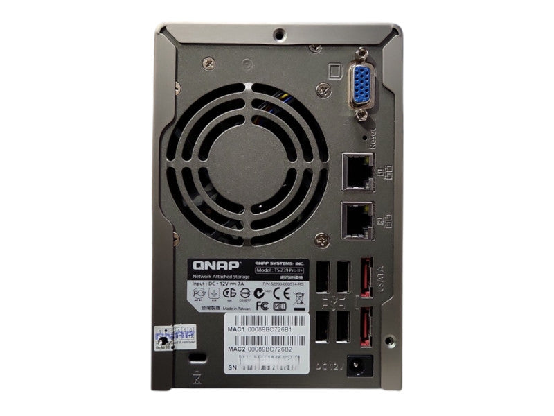 QNAP TS-239 PRO II+ 2Bay NAS w/ 2x 3TB HDDs & PSU