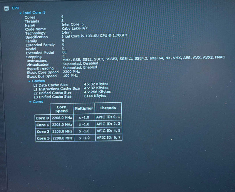 Dell Latitude 5510 Intel Core i5-10310U "vPRO"@1.7GHz 16GB DDR4 RAM 256GB SSD  Lap200