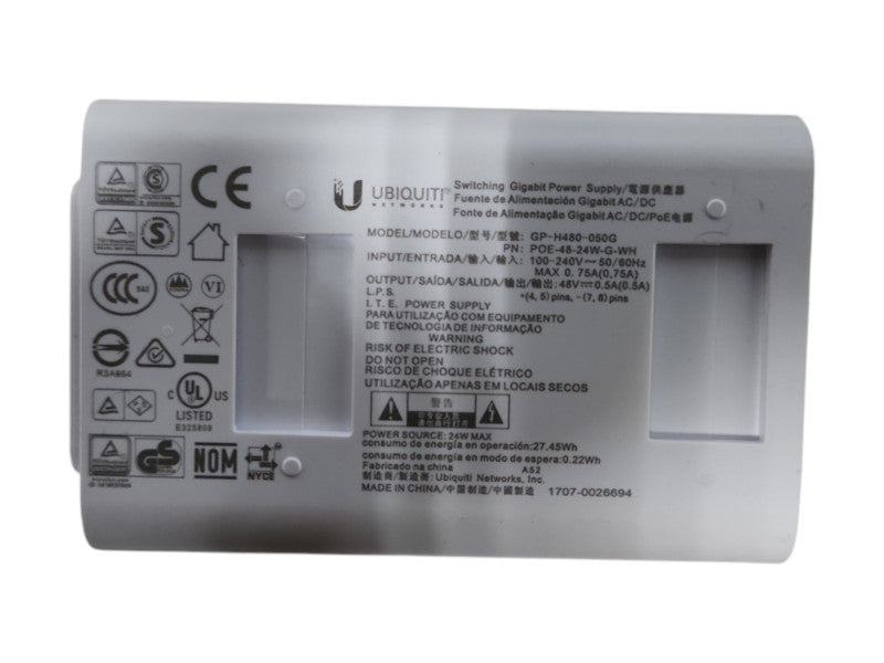 Ubiquiti Networks GP-H480-050G Switching Gigabit Power Supply PoE Injector