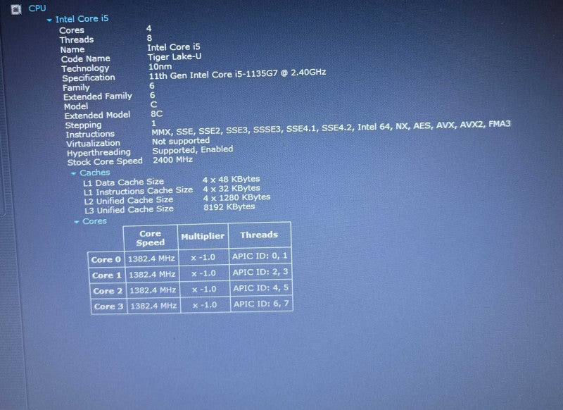 Dell Latitude 3420 Intel Core i5-1135G7@2.4GHz 16GB DDR4 RAM 256GB SSD  Lap200