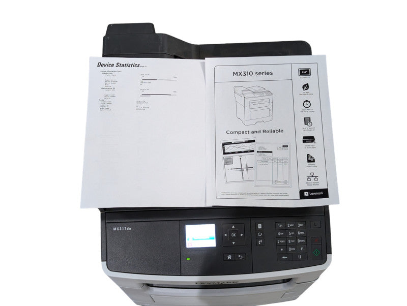 Lexmark MX317dn Monochrome Laser Integrated Duplex All in One Printer -