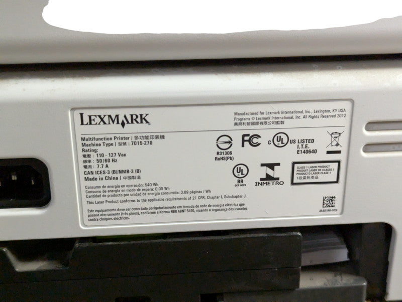 Lexmark MX317dn Monochrome Laser Integrated Duplex All in One Printer -