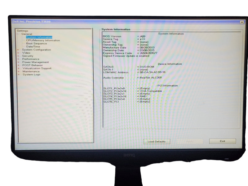 Dell Precision T3600 | Xeon E5-1607 0 | 16GB DDR3 | No HDD | H310