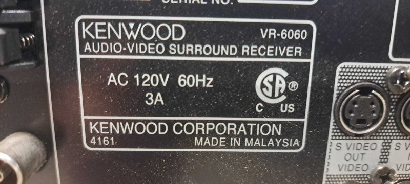 Kenwood VR-6060 Audio Video Surround Receiver