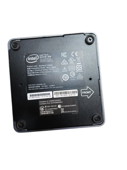 Intel NUC7i5BNB Mini PC i5-7260U @2.2Ghz 8GB DDR4