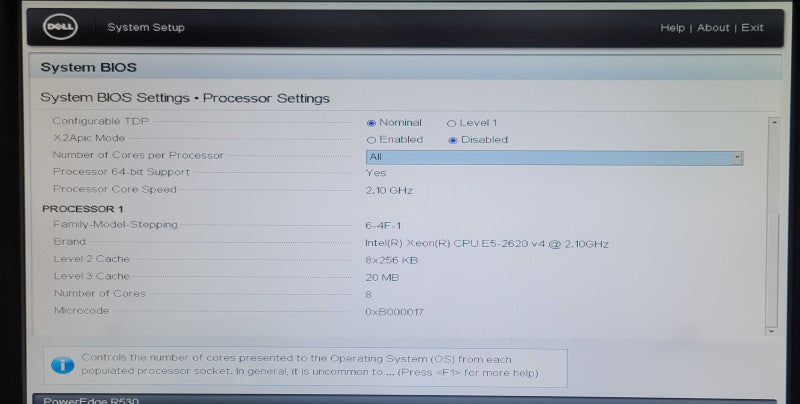 Dell PE R530 2U Server, 1x Xeon E5-2620v4 2.1GHz, 32GB DDR4, H330 Mini, 3.5" _