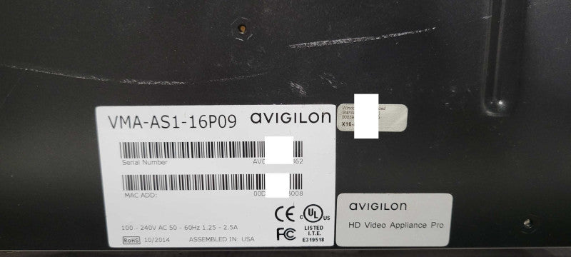 Avigilion HD Video Appliance Pro VMA-AS1-16P09, No HDD, READ _