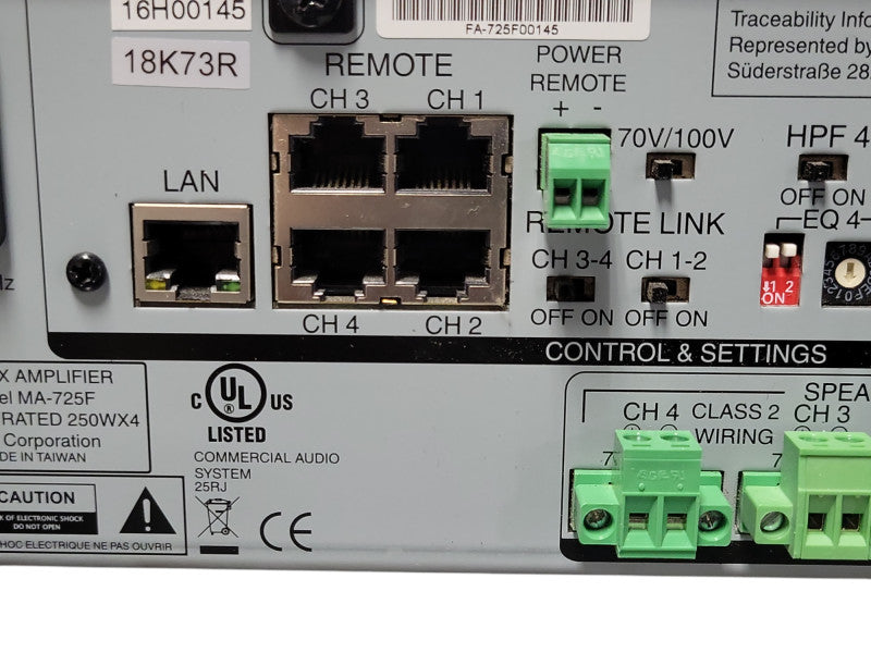 Toa Electronics MA-725F Matrix Amplifier, READ _