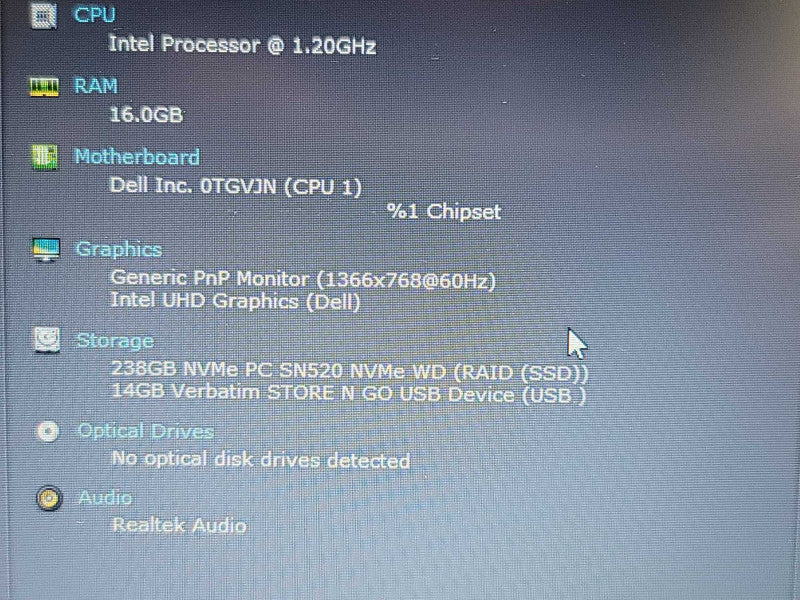 Dell Inspiron 3593| i3-1005G1| 16GB DDR4| 256GB SSD read β BudLap