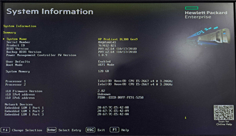 HP DL380 Gen9 2U 24x 2.5"| 2x Xeon E5-2667 v4 @3.2GHz, 128GB DDR4, P840 RAID