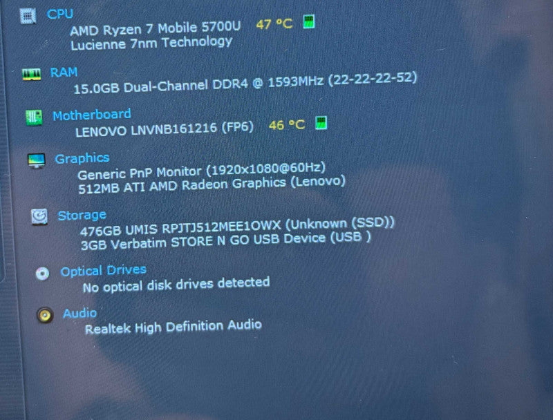 Lenovo Yoga 6 13ALC6 TOUCH Ryzen 7 5700U 16GB DDR4 RAM 512GB SSD READ!  Lap200