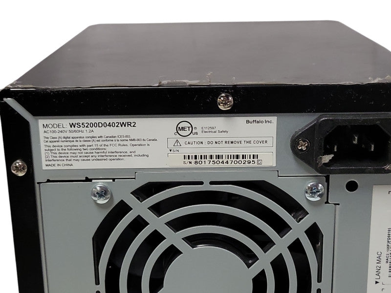 Buffalo TeraStation 5200DN 2-Bay Network attached storage WS5200D0402WR2, SEE _