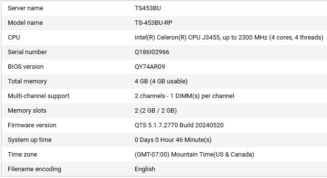 Qnap TS-453BU-RP 4 Bay Network NAS Enclosure - 1x 4TB !