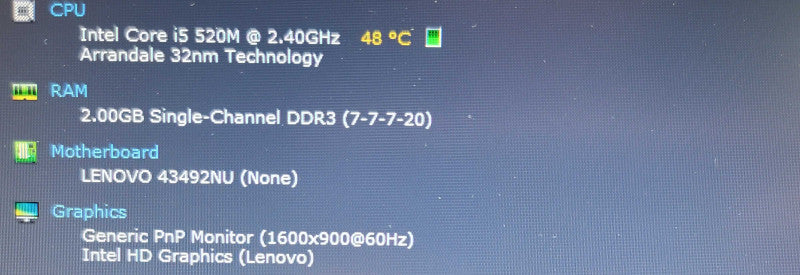 Lenovo ThinkPad T510| i5 520M| 2GB DDR3| NO SSD  ÃŽÂ² BudLap