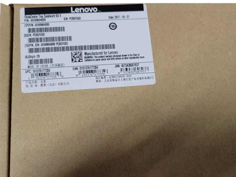 New Sealed Lenovo ThinkCentre Tiny Sandwich kit II 4XH0N04098 Q_
