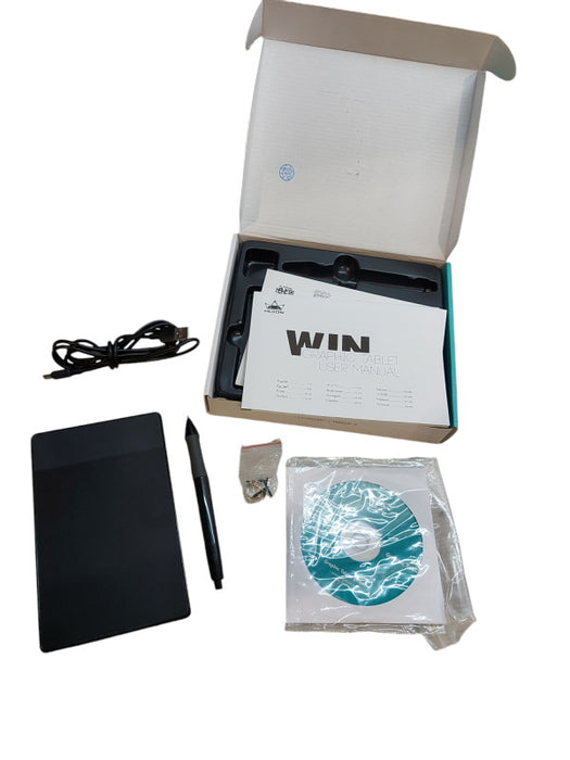 Huion 420 USB Pen Tablet Kit (Black), For Drawing & Writing on Windows + Mac