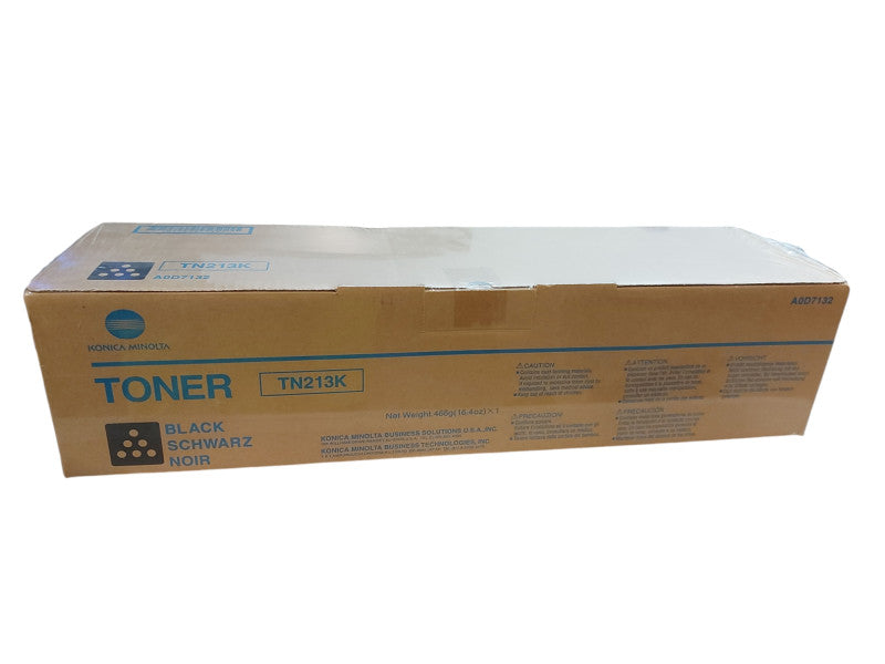 Genuine Konica Minolta TN213K (A0D7132) Black Toner Cartridge - NEW SEALED