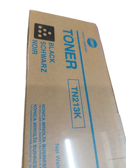 Genuine Konica Minolta TN213K (A0D7132) Black Toner Cartridge - NEW SEALED