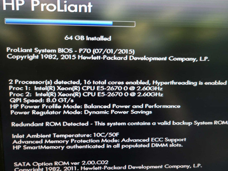 HP ProLiant DL380P Gen8 - 2x Xeon E5-2670 0 | 64GB RAM | NO HDD | P420i %