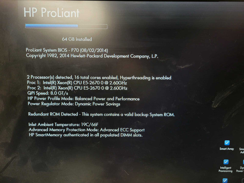 HP ProLiant DL380p Gen 8 | 2x Xeon 2670 0 | 64GB DDR3 | No HDD | P420i $