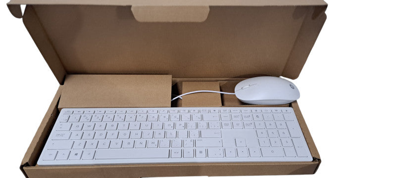 Brand New White Premium HP Mouse and Keyboard 928510-DB1  TPC-C002M