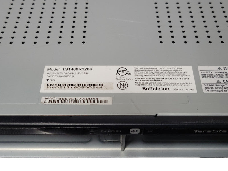 Buffalo 4-Bay TeraStation Network Storage Array TS1400R1204, No HDD, READ _