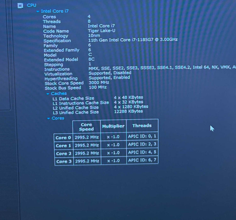 Lenovo ThinkPad X1 Carbon Gen 9 i7-1185G7 16GB 512SSD Broken USB Port READ!  Lap200