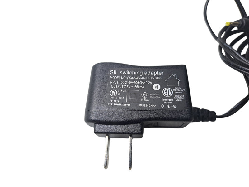 Jabra Switching AC Power Adapter 7.5V 0.2A SSA-5WVI-09 Q