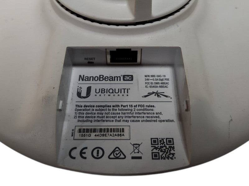 Ubiquiti NBE-5AC-19 NanoBeam AC Bridge, READ Q