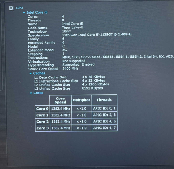Dell Latitude 5420 Intel Core i5-1035G7@2.4GHz 16GB DDR4 RAM 256GB SSD