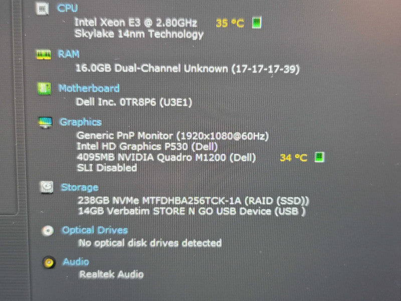Dell Latitude 7520| Xeon E3-1505M v5| 16GB DDR4| Quadro M1200| 256GB SSD  β Lap200