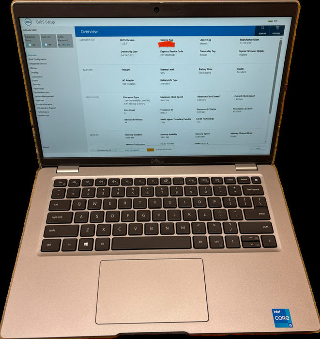 Dell Latitude 5420 i5-1145G7 4GB RAM BIOS Locked For Parts/Repair READ!  Lap200